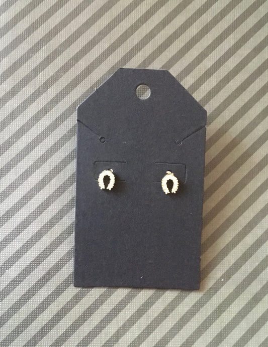 Small Horse Shoe Stud Earings