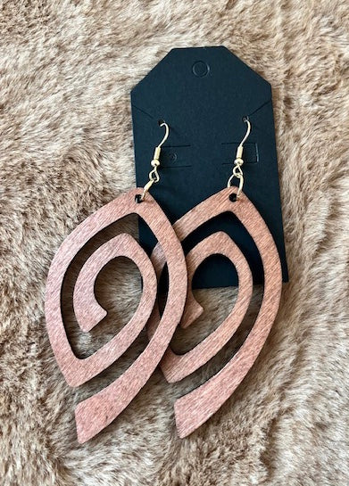 Dangly Wooden Earrings