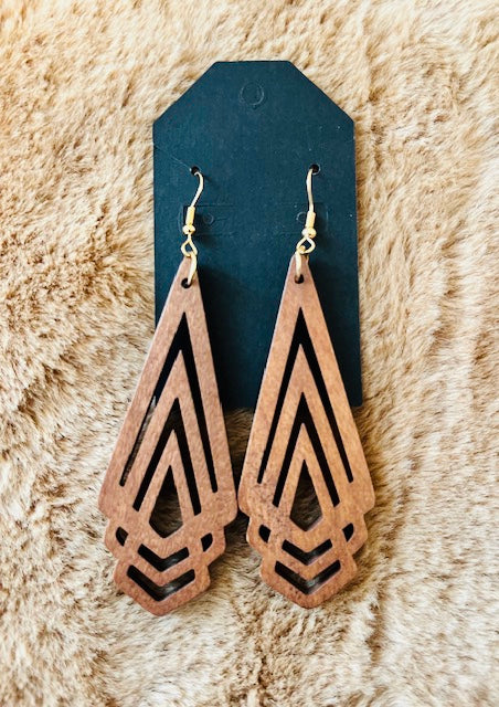 Dangly Wooden Earrings